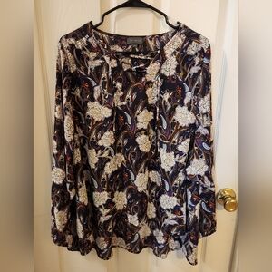 The Limited Floral Purple Blouse